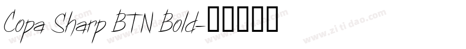 Copa Sharp BTN Bold字体转换